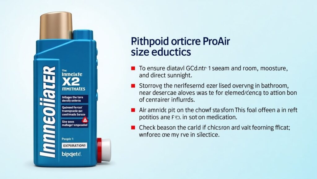 How should the Immediate X2 ProAir inhaler be stored for optimal performance?