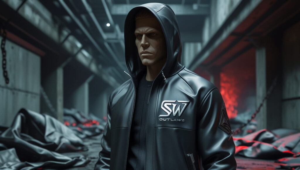 Key Features of the SW Outlaws Kay Vass Black Hooded Jacket